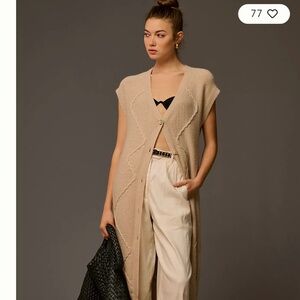 Pilcro Anthropologie Beige Knit Duster